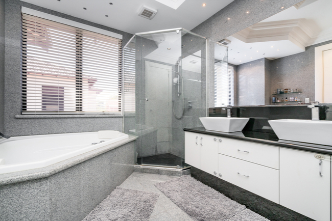 Choose a glass shower door for your shower enclosure renovation.
